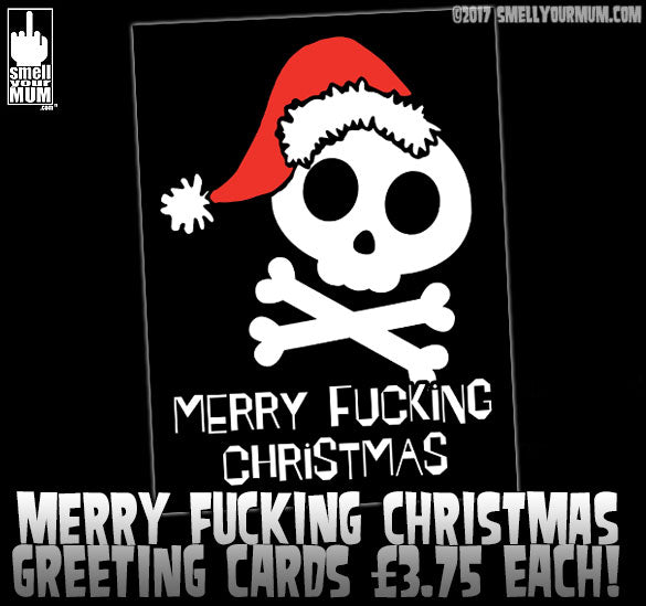 Merry Fucking Christmas [Santa Skull] | A5 Greeting Card (Christmas)